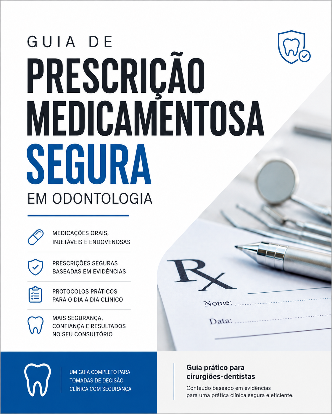 Capa do e-book Guia de Prescrição Medicamentosa Segura em Odontologia